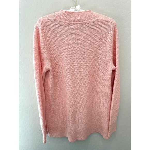 J.JILL | Tall Pink Textured Knit Cardigan | Medium - Picture 5 of 8